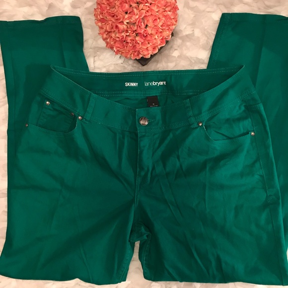 Lane Bryant Pants - Lane Bryant Green High Waisted Skinny Jeans Sz 16